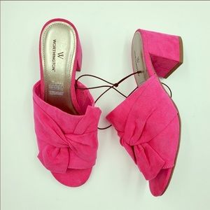 Worthington block heel pink sandals